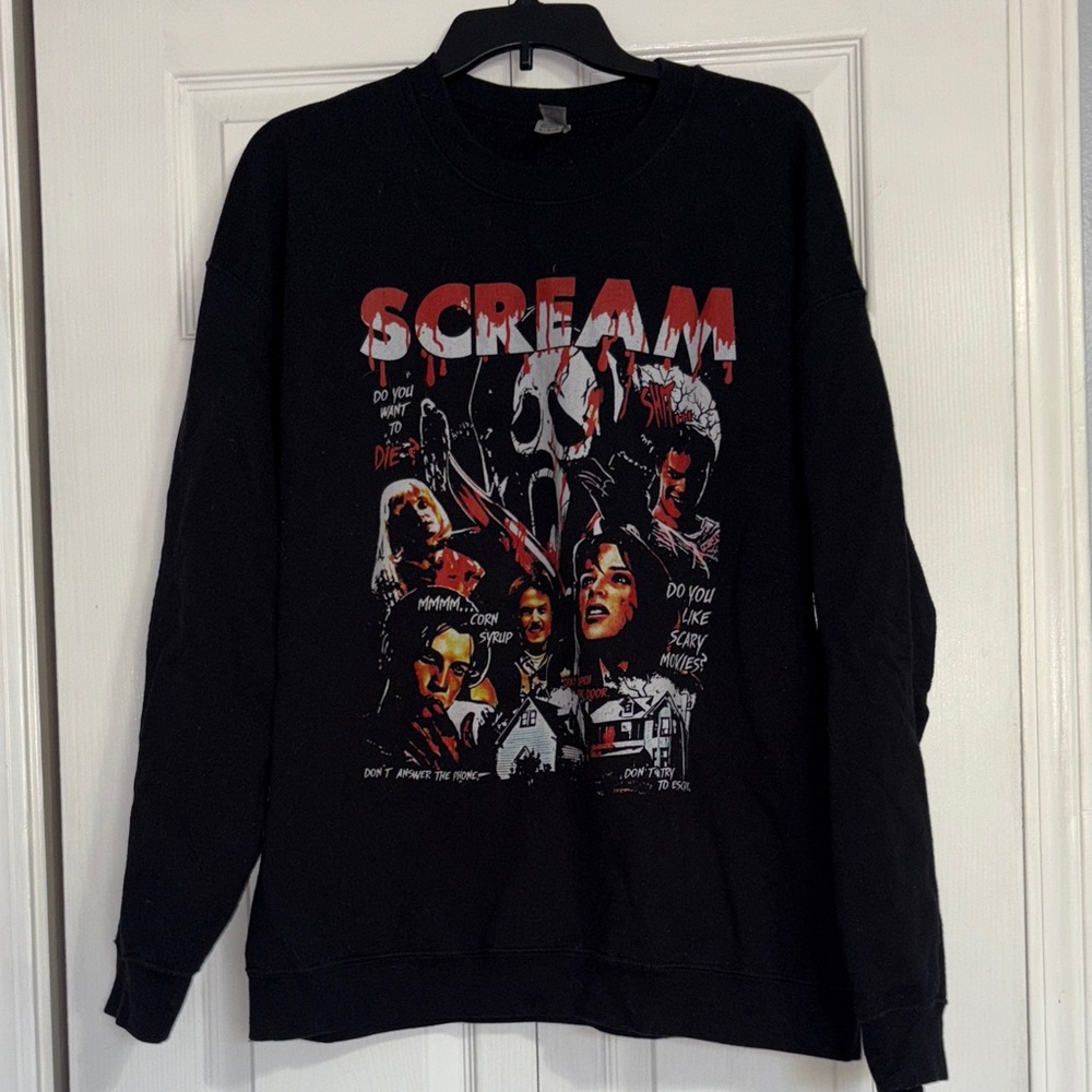 Black Graphic Crewneck